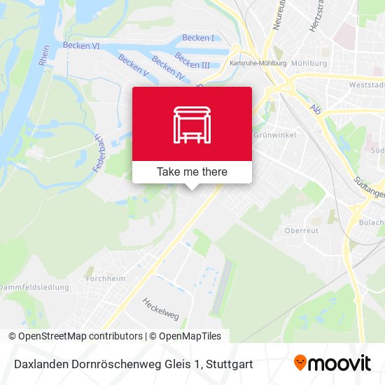 Daxlanden Dornröschenweg Gleis 1 map