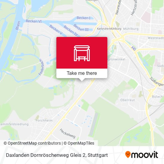 Daxlanden Dornröschenweg Gleis 2 map