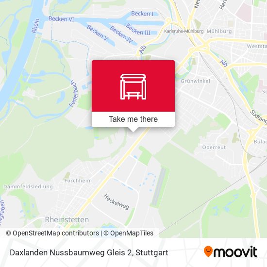 Daxlanden Nussbaumweg Gleis 2 map