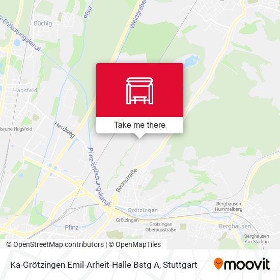Ka-Grötzingen Emil-Arheit-Halle Bstg A map