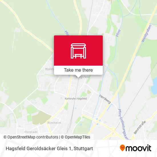 Карта Hagsfeld Geroldsäcker Gleis 1