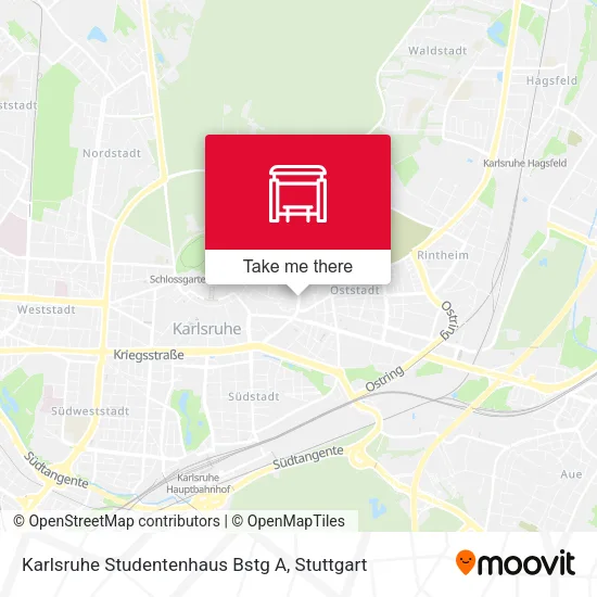 Карта Karlsruhe Studentenhaus Bstg A