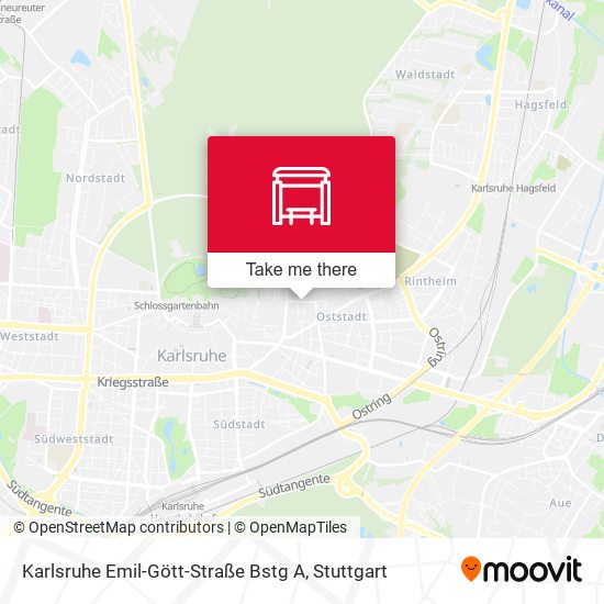 Karlsruhe Emil-Gött-Straße Bstg A map