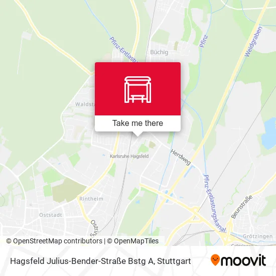 Карта Hagsfeld Julius-Bender-Straße Bstg A