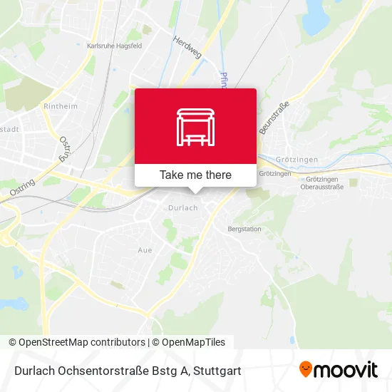 Карта Durlach Ochsentorstraße Bstg A