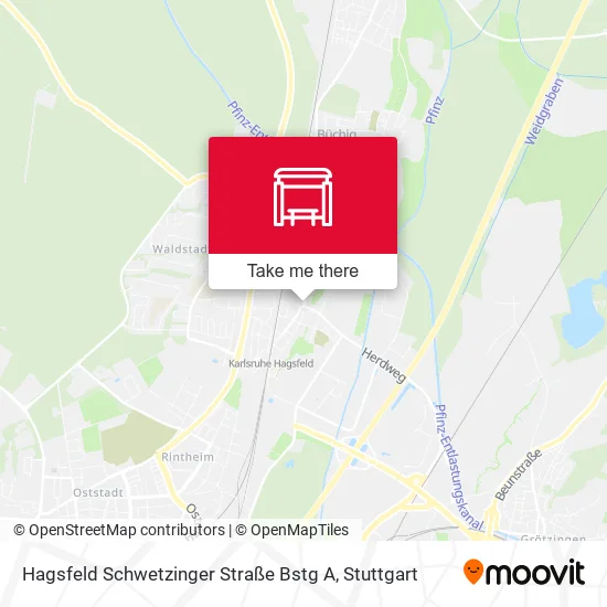 Карта Hagsfeld Schwetzinger Straße Bstg A