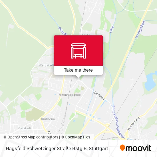 Карта Hagsfeld Schwetzinger Straße Bstg B