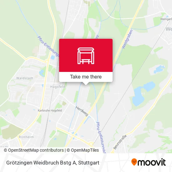 Карта Grötzingen Weidbruch Bstg A