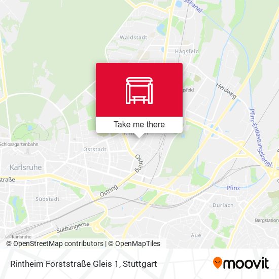 Rintheim Forststraße Gleis 1 map