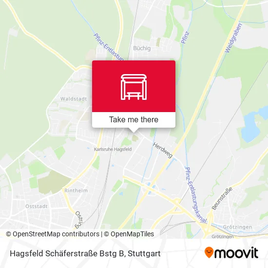 Карта Hagsfeld Schäferstraße Bstg B