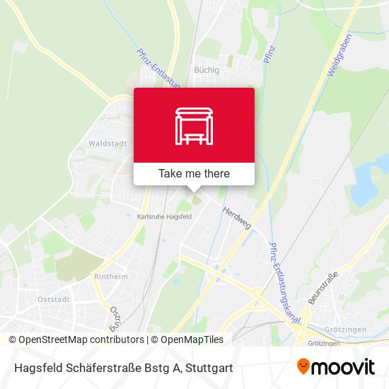 Hagsfeld Schäferstraße Bstg A map