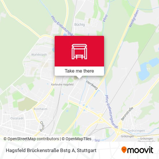 Hagsfeld Brückenstraße Bstg A map