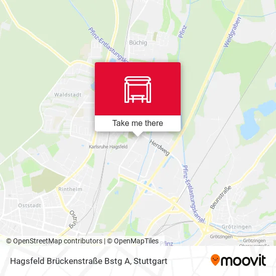 Карта Hagsfeld Brückenstraße Bstg A