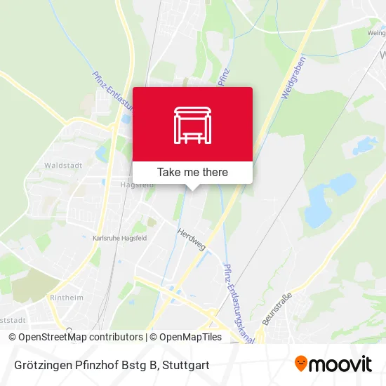 Карта Grötzingen Pfinzhof Bstg B