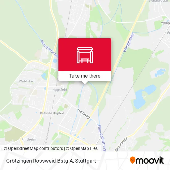 Карта Grötzingen Rossweid Bstg A