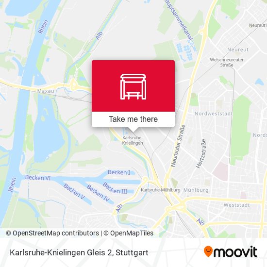 Karlsruhe-Knielingen Gleis 2 map