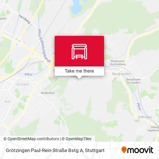 Grötzingen Paul-Rein-Straße Bstg A map