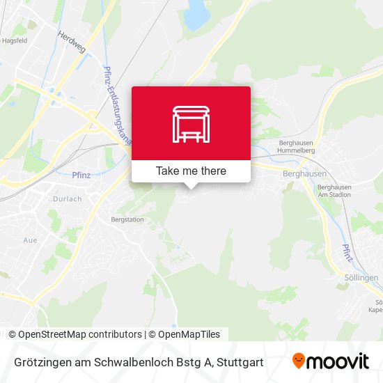 Grötzingen am Schwalbenloch Bstg A map