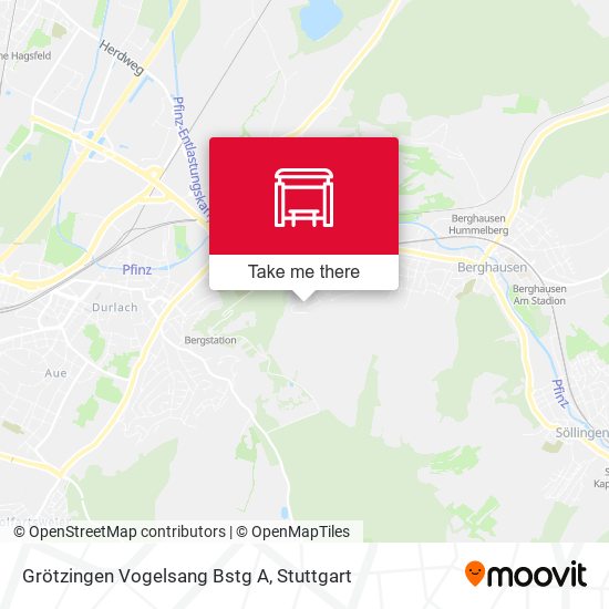 Grötzingen Vogelsang Bstg A map