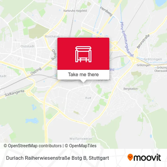 Карта Durlach Raiherwiesenstraße Bstg B