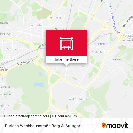 Карта Durlach Wachhausstraße Bstg A