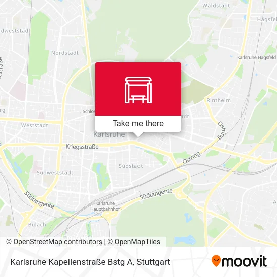 Карта Karlsruhe Kapellenstraße Bstg A