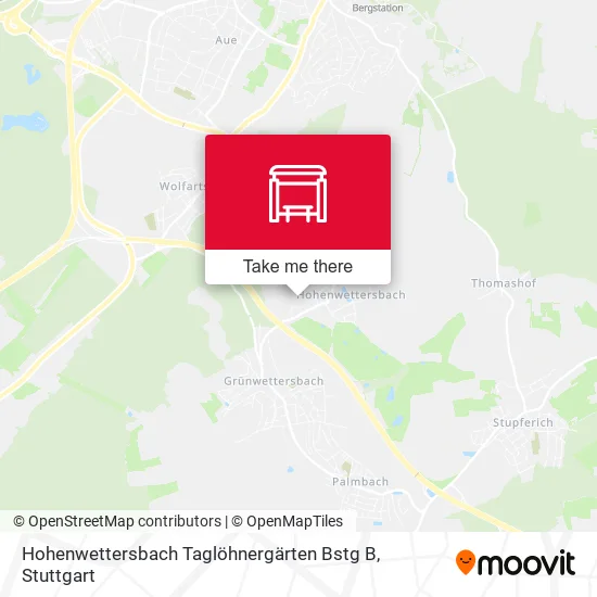 Карта Hohenwettersbach Taglöhnergärten Bstg B