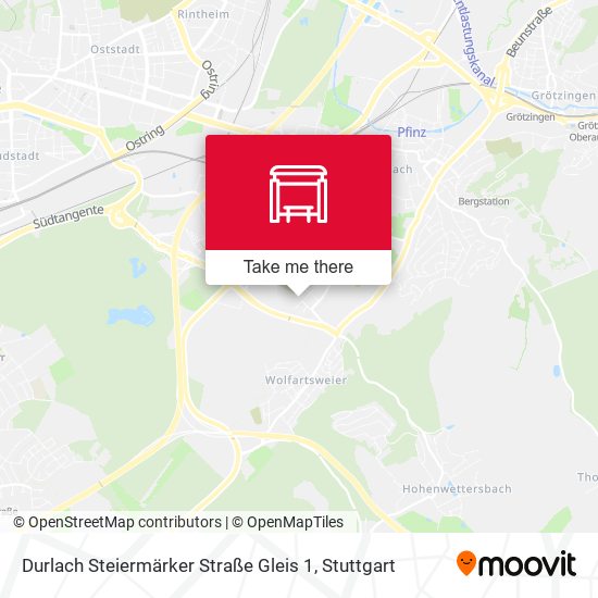 Durlach Steiermärker Straße Gleis 1 map