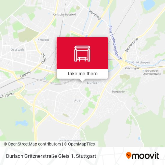 Durlach Gritznerstraße Gleis 1 map