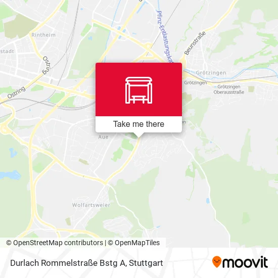 Карта Durlach Rommelstraße Bstg A