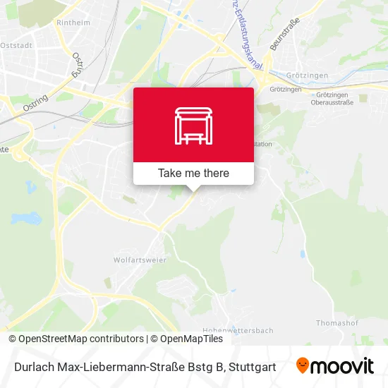 Карта Durlach Max-Liebermann-Straße Bstg B
