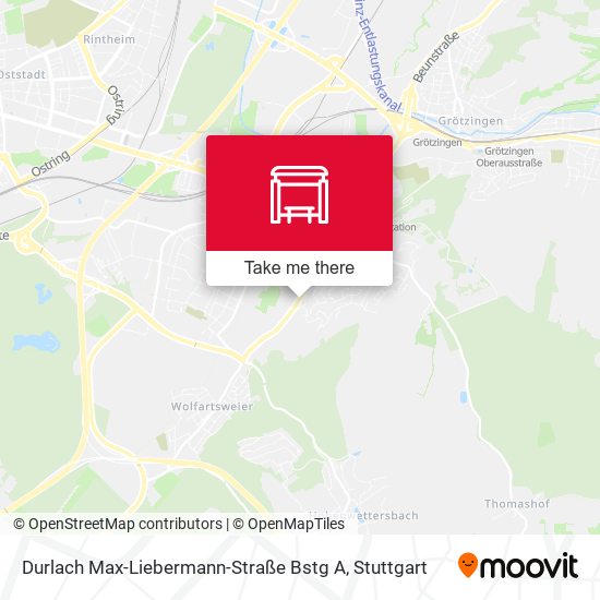 Карта Durlach Max-Liebermann-Straße Bstg A
