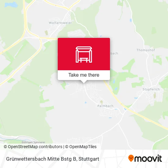 Карта Grünwettersbach Mitte Bstg B
