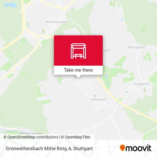 Grünwettersbach Mitte Bstg A map
