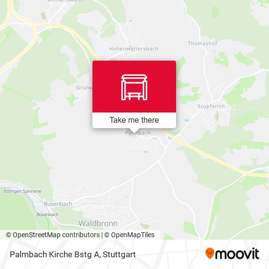 Palmbach Kirche Bstg A map