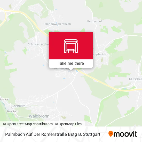 Карта Palmbach Auf Der Römerstraße Bstg B