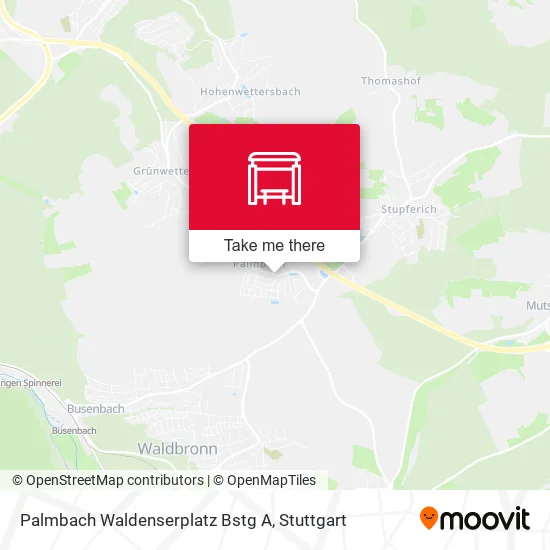 Карта Palmbach Waldenserplatz Bstg A