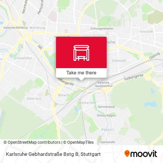 Карта Karlsruhe Gebhardstraße Bstg B