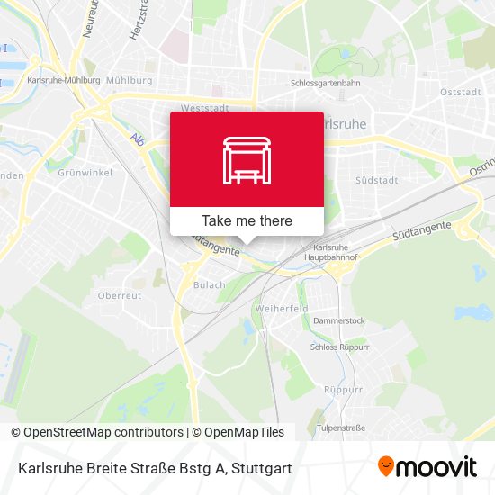 Карта Karlsruhe Breite Straße Bstg A