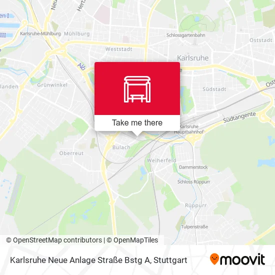 Карта Karlsruhe Neue Anlage Straße Bstg A