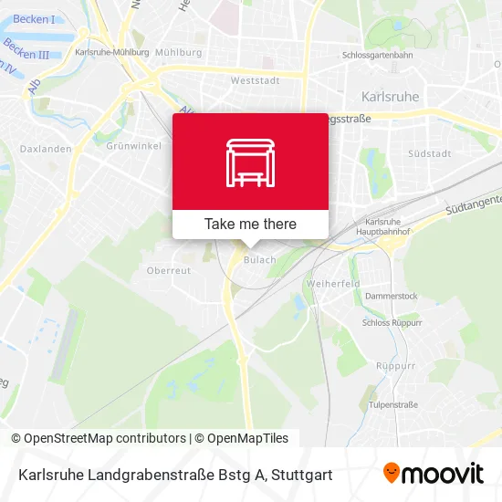 Карта Karlsruhe Landgrabenstraße Bstg A