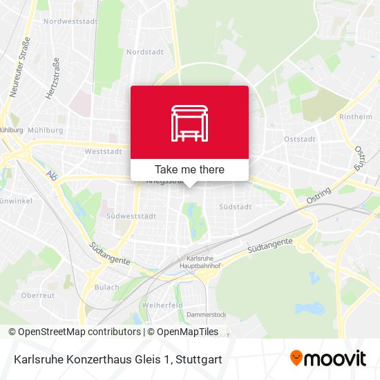 Карта Karlsruhe Konzerthaus Gleis 1