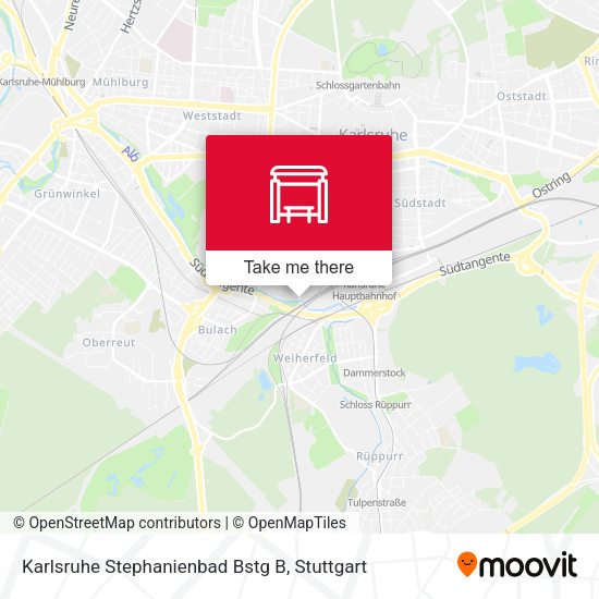 Карта Karlsruhe Stephanienbad Bstg B