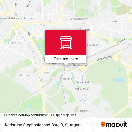 Карта Karlsruhe Stephanienbad Bstg B