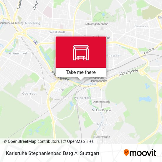 Карта Karlsruhe Stephanienbad Bstg A