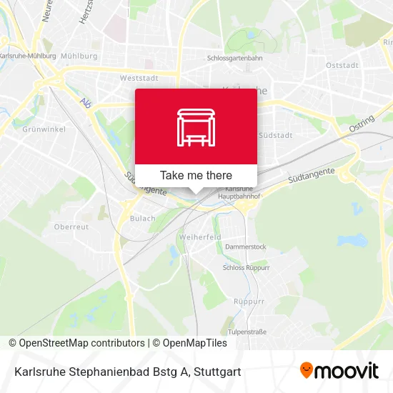 Карта Karlsruhe Stephanienbad Bstg A