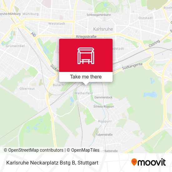 Karlsruhe Neckarplatz Bstg B map