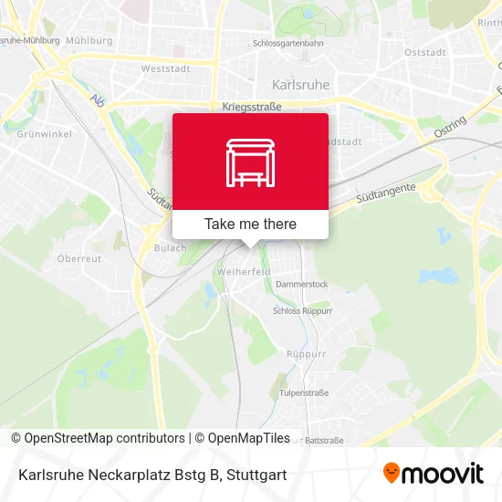 Карта Karlsruhe Neckarplatz Bstg B