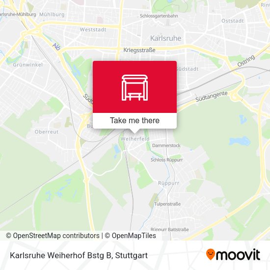 Карта Karlsruhe Weiherhof Bstg B
