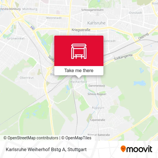 Карта Karlsruhe Weiherhof Bstg A